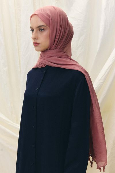 Fenza Lily Rose Dried Tassel Cotton Shawl