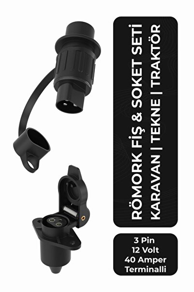 allestock Römork Fişi Ve Soketi Terminalli Set Ürün - 3 Pin