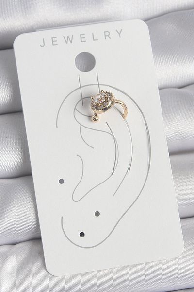 Skygo Brass Gold Color Zircon Stone Women's Cartilage Earrings - Tj-Bkp10573