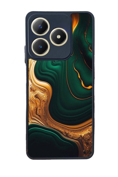 realme C61 Matte Compatible Black Case – Soft Silicone, Protective, Shock Abs...