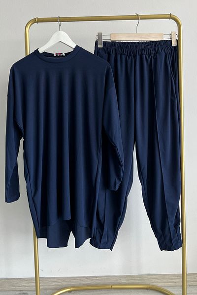 Bold Grup Women's Sandy Scissor Tunic Pants Grass Hijab Double Set