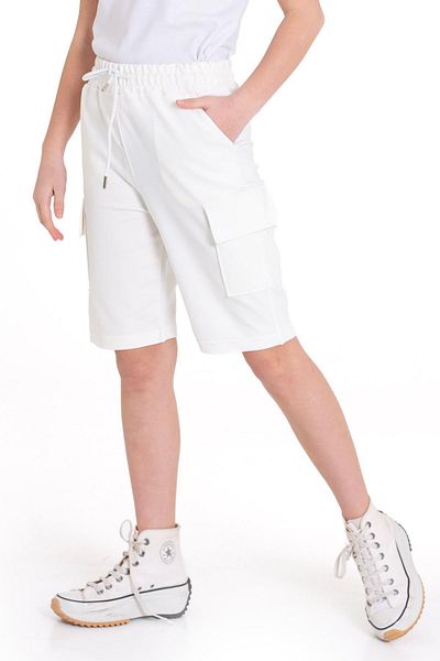 ASYAKİDS CLUB Girl's Summer Combed Cotton Sports Capri with Pockets