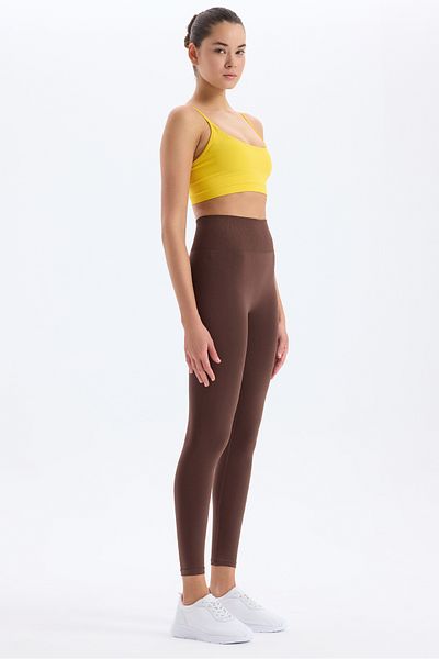 COMEUP Basic Sports Lightweight Leggings Cocoa Brown