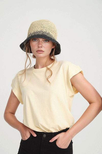 bacc Black Hand Knitted Straw Hat Bcnsv-2514404