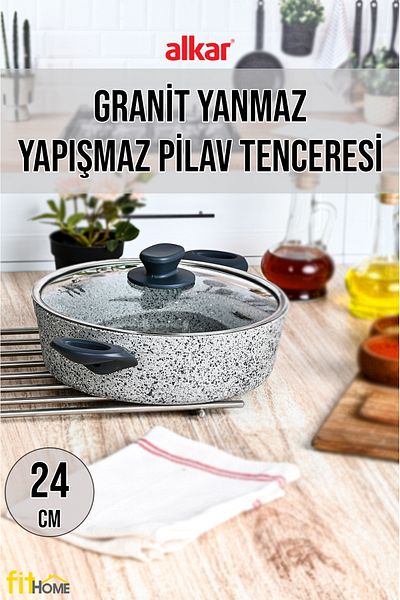 FİTHOME Granite Fireproof Non-Stick Yakamoz Model Rice Pot