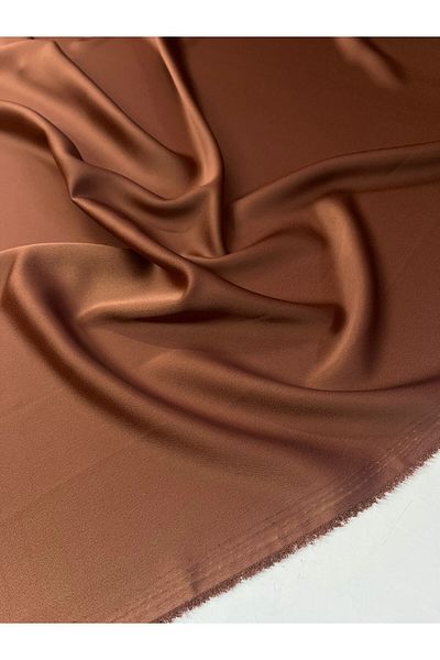 Kumaş sever Coffee Silk Satin Fabric Wrinkle Free by the Meter Double Width Dress Evening Dress Skirt Blouse Tunic Outerwear Sewing 6 Colors