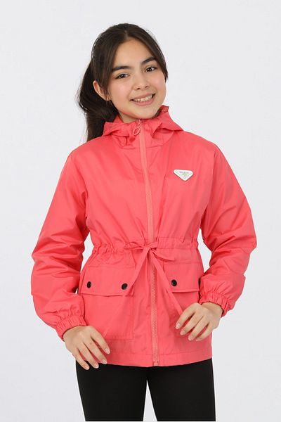 ASYAKİDS CLUB Girl's Hooded Seasonal Raincoat with Pockets and Lined Pockets