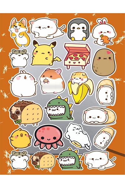 hediyenebak Cute Themed Sticker Set |   Laptop Agenda Notebook Tablet Phone Notebook Sticker Bullet Journal