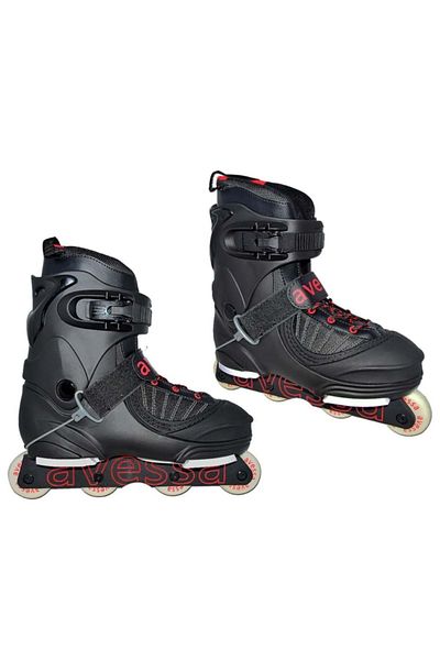 KCMN Avessa Pta4000 Professional Abec 5 Roller Skates Silicone Wheel Skates Black