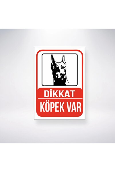 Reysa Tasarım Dikkat Köpek Var 21x35 Arkası Sticker