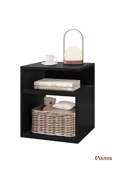 VISNES Komodin Yan Sehpa Yatak Yanı Dekoratif Raf Salon Sehpa Kitaplık