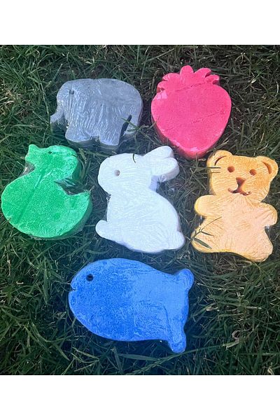 aralmini Self-Soap Scented Shower Sponge with Rabbit Figure Special for Children