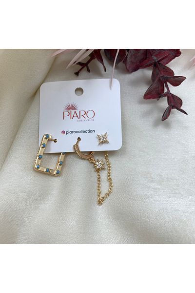 Piaro Collection 3 Pieces Star Earrings