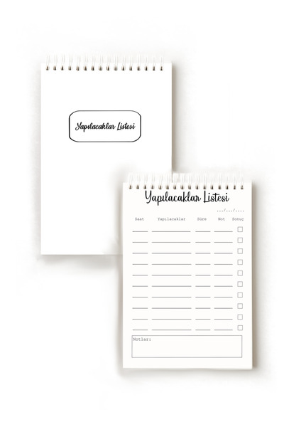 Handeto Kraft Lista de activități turcească simplă și minimalistă, lista de activități A5, planificator, lista de sarcini, planificator