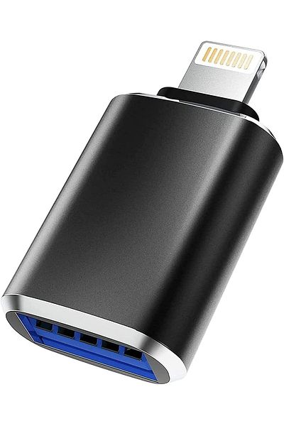 Others OTG Lightning Male to USB 3.0 Female Adapter Certified by Apple, Compatible with iPhone/iPad/iPod, B