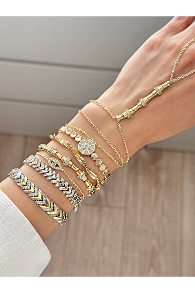 YOUES JEWELRY XUPİNG 14K ALTIN RENK BİLEKLİK RENK ATMAZ KUYUMCU MODEL KADIN BİLEKLİK