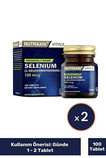 Nutraxin Selenium 100 mcg 100 Tablet 2 Adet