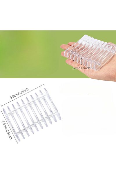 MAİN SHOP Plastic Soap Holder, Self Draining Soap Tray Transparent for Bathroom Toilet Kitchen 2Pcs M-132
