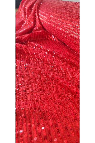 River Fabrics Sequined Red