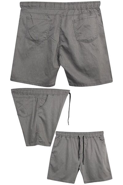 marufshop Men's Lycra Lace-Up Denim Shorts with a Fitted Fit Suitable for Large Sizes 120 - 157 Kilos