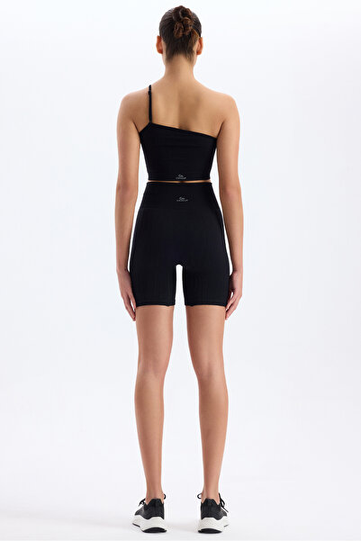 COMEUP Kabarık Jakarlı Spor Şort Siyah