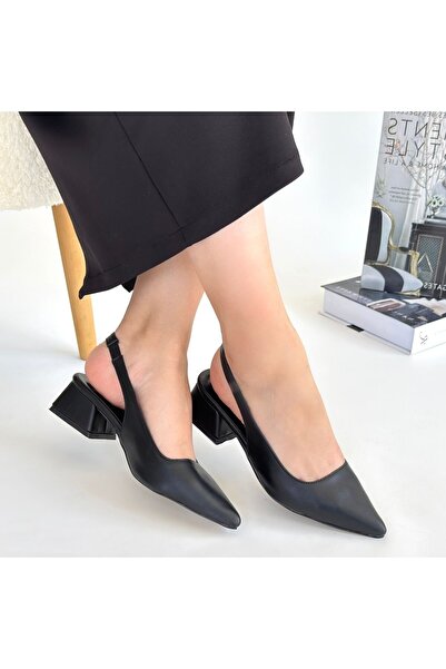 buğrahayalin Morji Black Skin Heeled Shoes