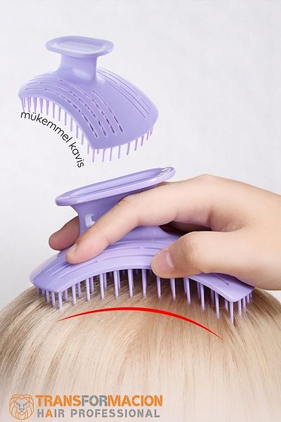Transformacion مشط شعر بتصميم تأثير تدليك منحني - فرشاة غسيل وتدليك الشعر من لابيروتا 721725