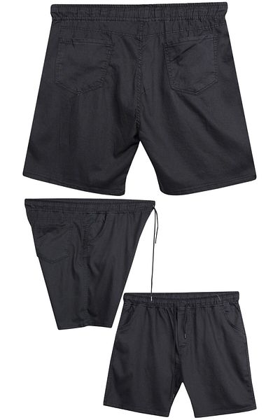 marufshop Men's Lycra Lace-Up Denim Shorts with a Fitted Fit Suitable for Large Sizes 120 - 157 Kilos