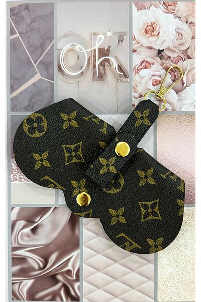 İPAX Patterned Glasses Case Leather Glasses Container Glasses Bag