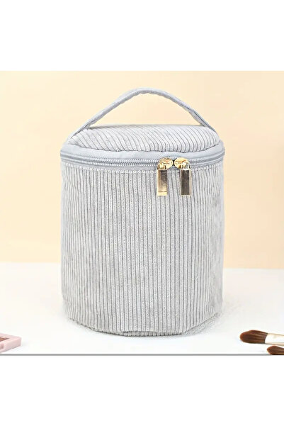 BALCI HEDİYELİK Yeni Kadife Silindirik Büyük Kapasiteli Seyahat Taşınabilir Ç...