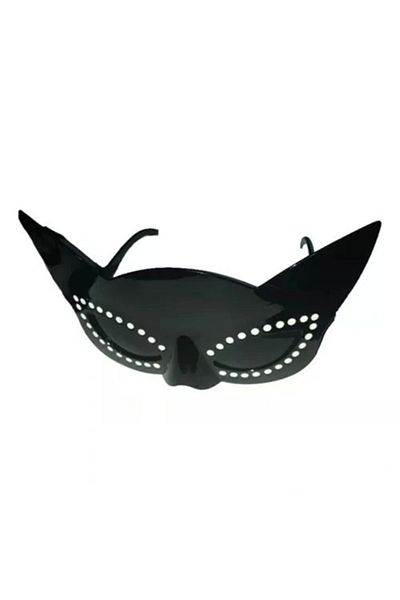 Store نظارات حفلات على شكل قطة مع زجاج أسود اللون