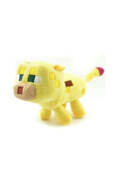 ve Plush Minecraft ocelot/cat toy, VeliumCraft, 24 cm, fluffy, for children, yellow