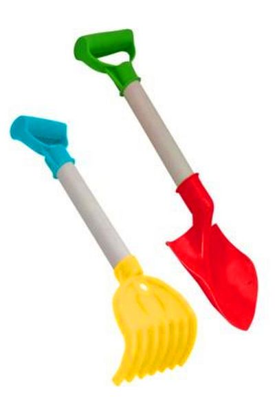 a v d a Rake Shovel Set Garden Beach and Sea Toy
