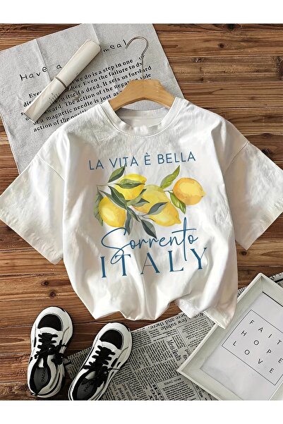 l'eivor Tricou de damă cu imprimeu La Vita e Bella Sorrento