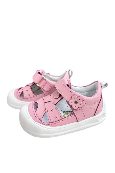 NİNO BEBE Nino Bebe Genuine Leather Orthopedic Sole Baby Girl Summer First Step Shoes