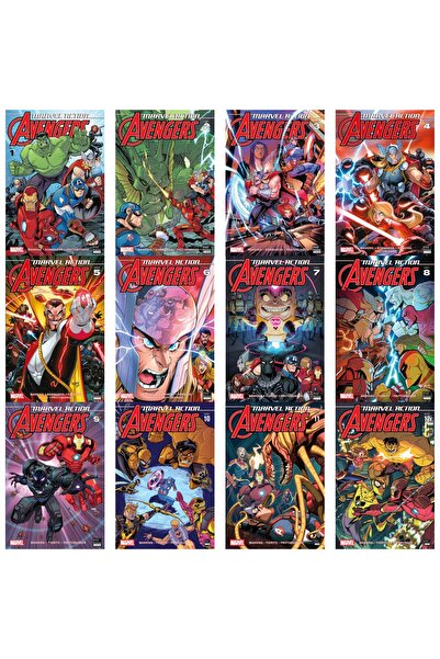Marmara Çizgi Yayınları Marvel Action Avengers 1-12 Arası Çizgi Fasikül Seti