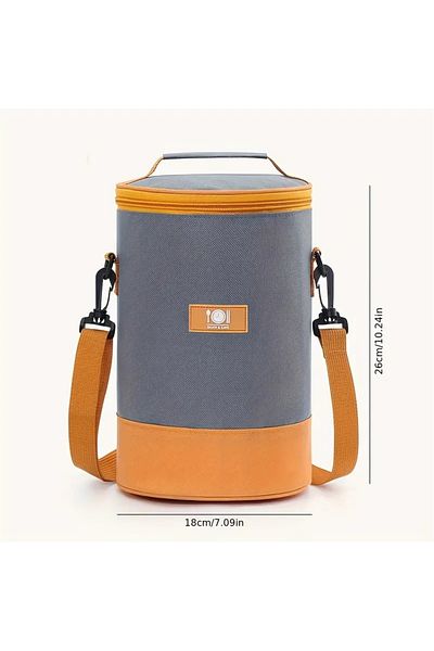 Enjoy 6.6L Insulated Lunch Box Multi-Purpose4Travel&Students with Shoulder Strap4Hanging&Carrying Handle