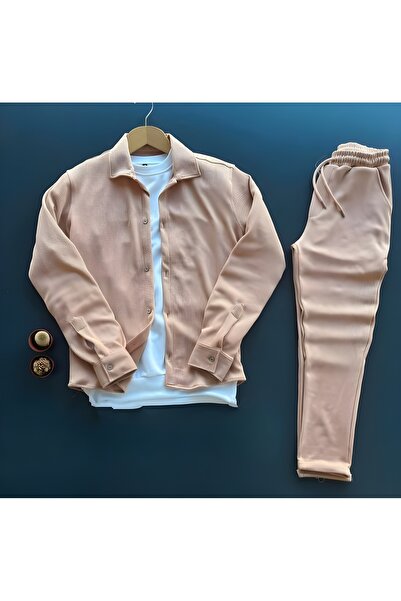 giyimadam16 طقم بروغو قميص وبنطلون للرجال مكون من قطعتين
