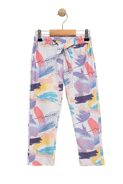 Divonette Girl's Patterned Comfortable Pants-Children's Clothing