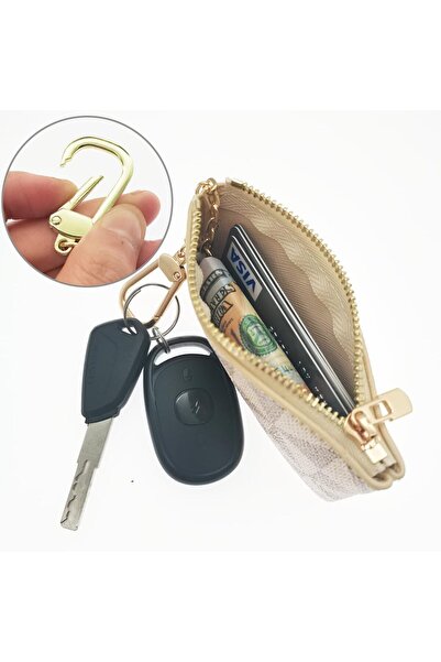 Fivy Faux Leather Vintage Pattern Mini Wallet, Mini Wallet Keychain, Mini Wallet Charm