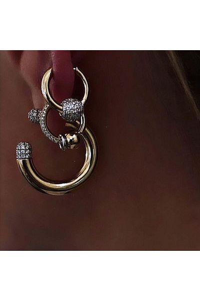 neslyaccessories أقراط حلقة المطر