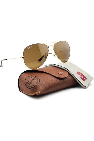 Ray-Ban Aviator Sunglass RB3025 001/57 Polarized Brown Size 58
