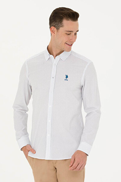 U.S. Polo Assn. U.S. Polo Assn. Desenli Saks Erkek Gömlek 1687227