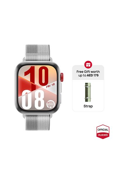 Huawei Watch Fit4 Smart Watch, 1.82” Display, 100+ Sports Modes, Gray + Free Strap