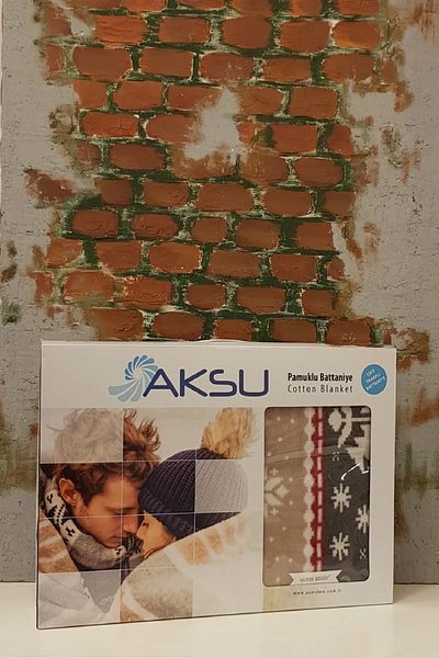 AKSU Cotton Blanket Double - Ted - 180 X 220 cm