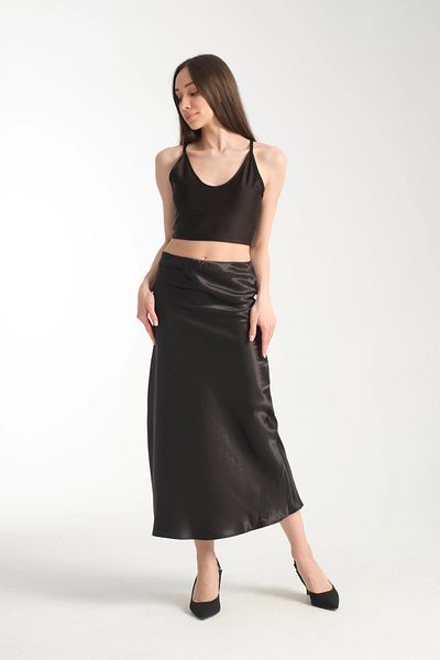 İLKCET MODA Fustă midi damă din satin