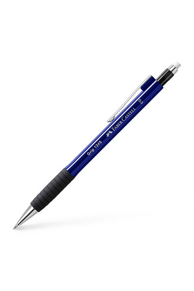 Faber Castell Grip 1345 Tip Pen 0.5 Navy Blue 2022 Storable Metal Tip with Eraser Ergonomic Design