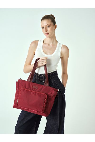 Pierre Cardin Geantă de umăr de damă roșie Claret 05PO25Y1897