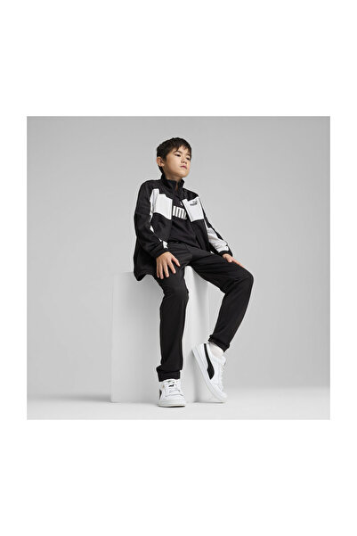 Puma Kötött öltönyök, normál, hosszú ujjú, normál, állógallér, oldalzseb, kötött, színblokkoló