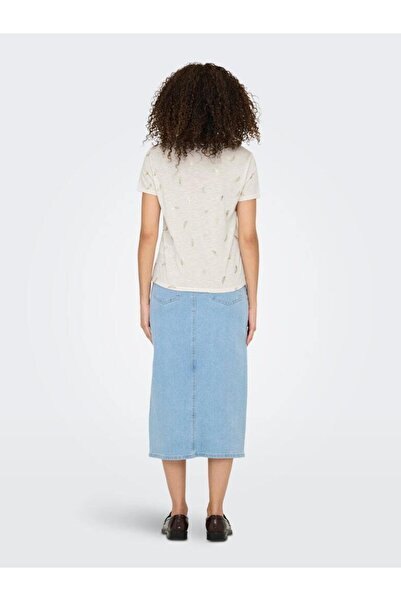 JDY Jdydora Dodo S/S Foil V-Neck Top Jrs